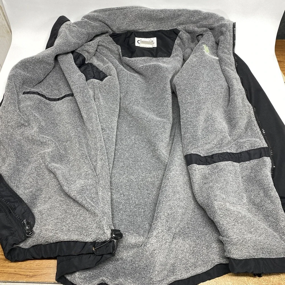 Cintas Centurylink Jacket‎ Black Fleece Lined 31 x 22 Logo Coat Zipper Pockets